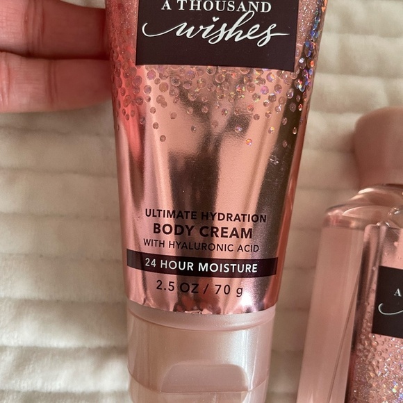 BATH & BODY A THOUSAND WISHES 3 OZ SHOWER GEL & 2.5 OZ BODY CREAM NWT - Picture 4 of 6
